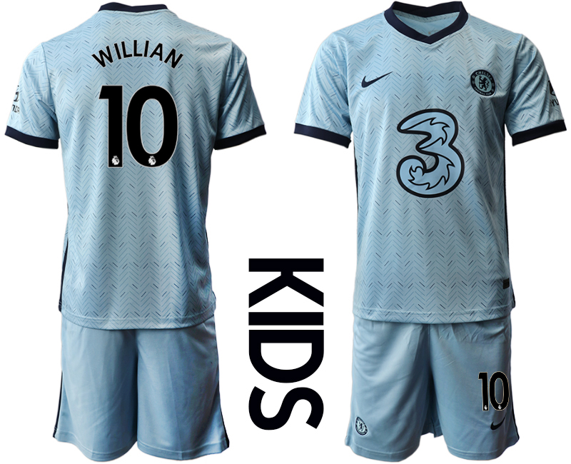 Youth 2020-2021 club Chelsea away Light blue #10 Soccer Jerseys